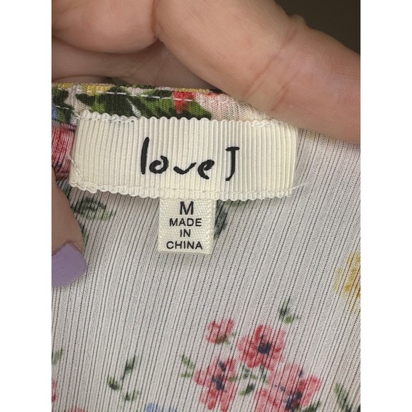 Love J Floral Print Blouse Top‎ Women's Size Medium Sheer Lightweight - Picture 3 of 5